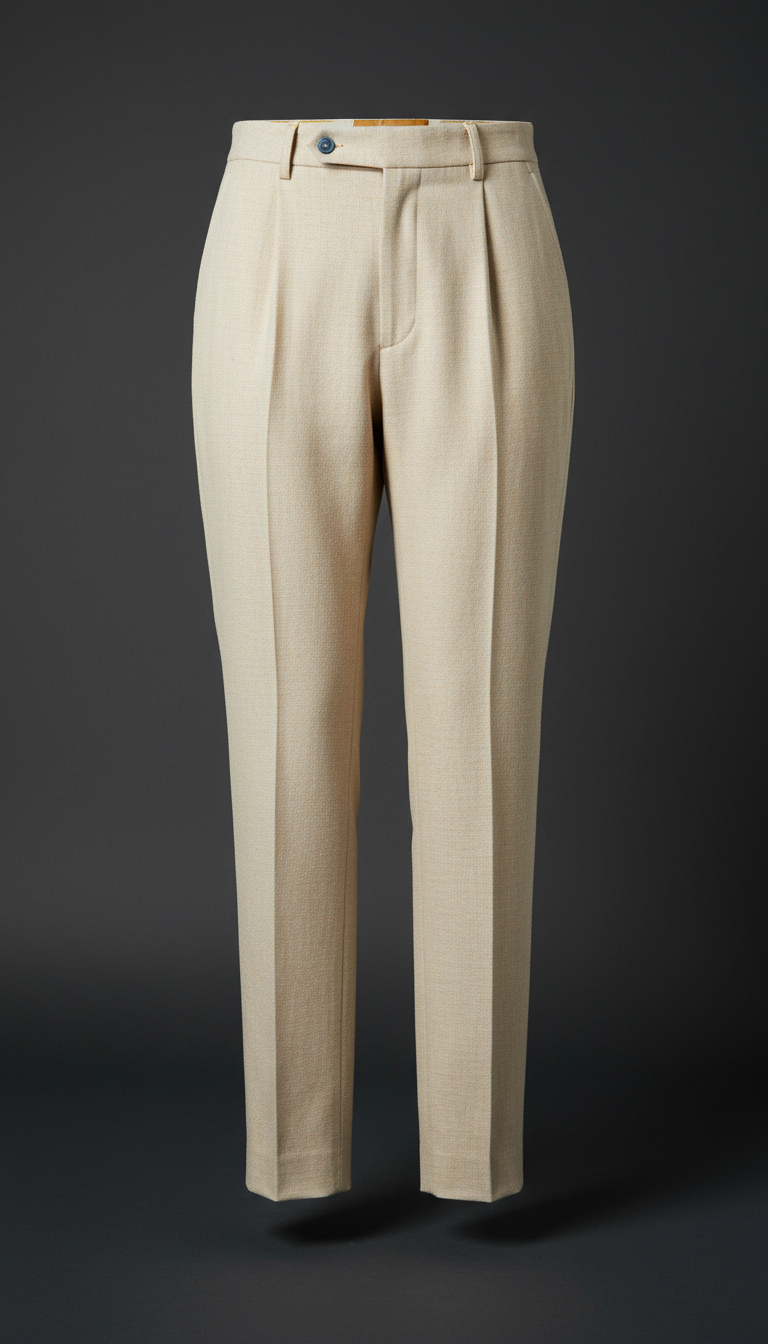 Minimalist tailored trousers in stretch cotton