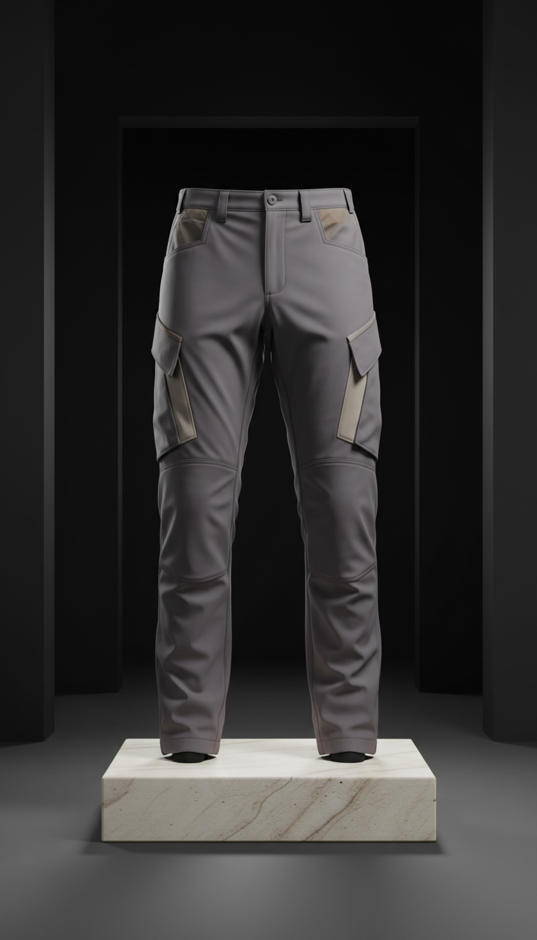 Pewter Technical Cargo Trousers