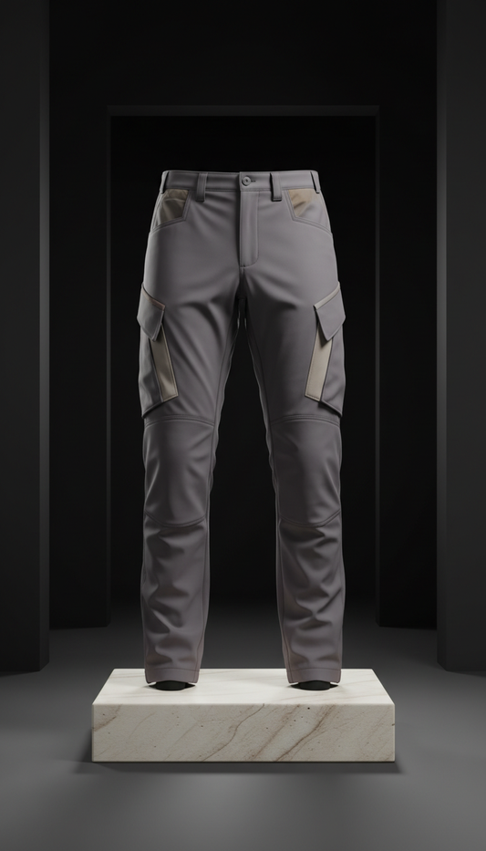 Pewter Technical Cargo Trousers