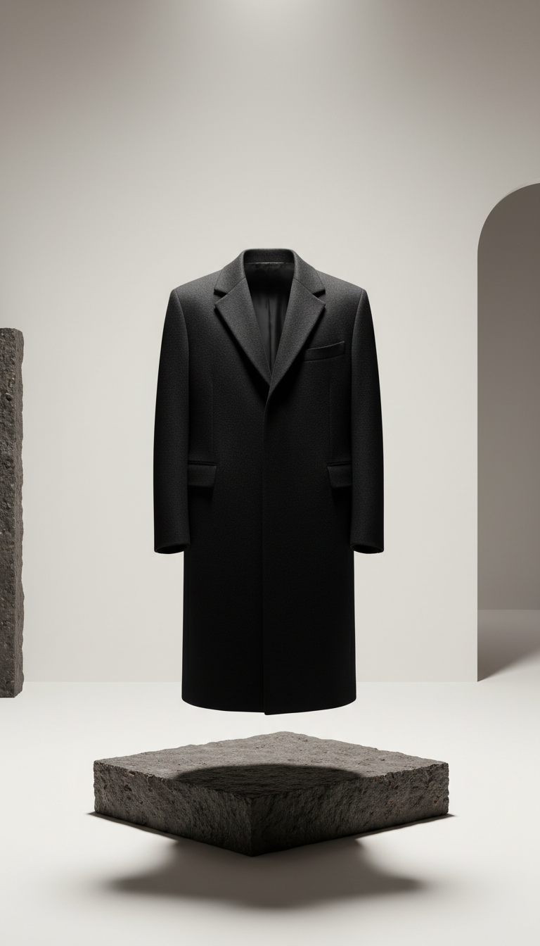 Obsidian Wool Overcoat