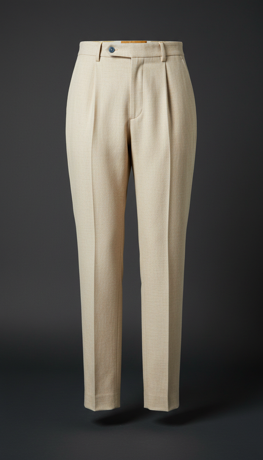 Minimalist tailored trousers in stretch cotton